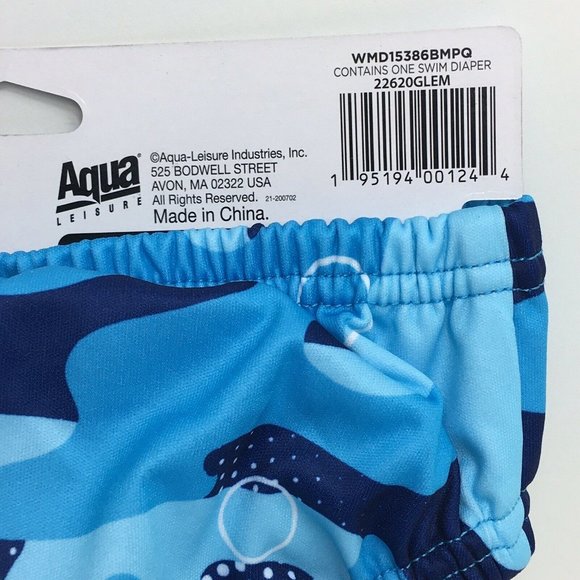 Swimschool Reusable Swim Diaper UPF 50 Level 1 18-22 lbs 12 Months Swim Blue New - Picture 6 of 12